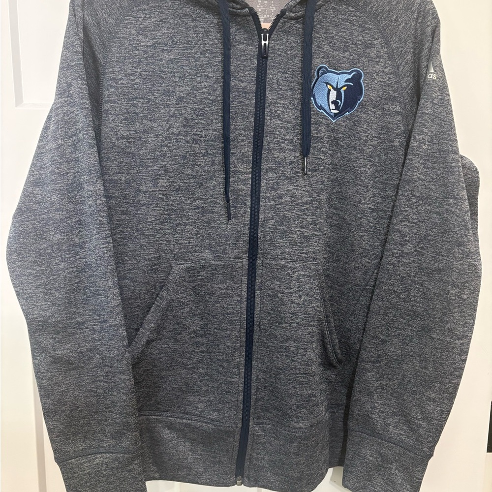 Adidas Men's Gray Memphis Grizzlies Full-Zip Hoodie